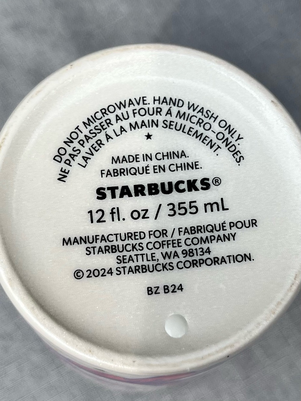 2015 Starbucks Peacock Siren Ceramic Travel Mug 12 oz With Lid *Brand new - Picture 7 of 15